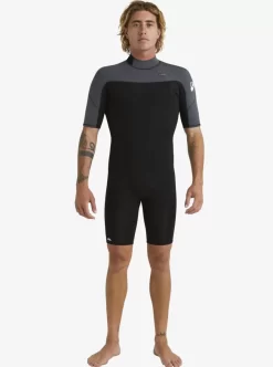 Mens Quiksilver Wetsuits | 2/2Mm Everyday Sessions Short Sleeve Back Zip Springsuit