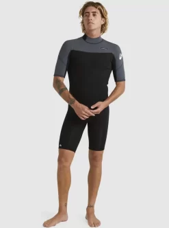 Mens Quiksilver Wetsuits | 2/2Mm Everyday Sessions Short Sleeve Back Zip Springsuit