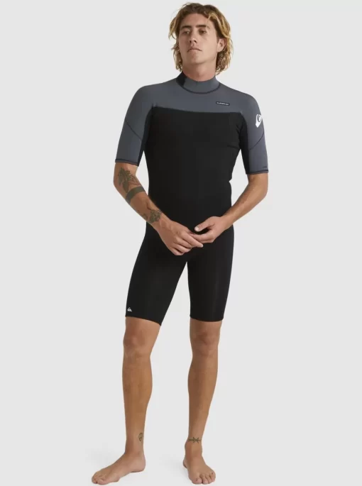 Mens Quiksilver Wetsuits | 2/2Mm Everyday Sessions Short Sleeve Back Zip Springsuit