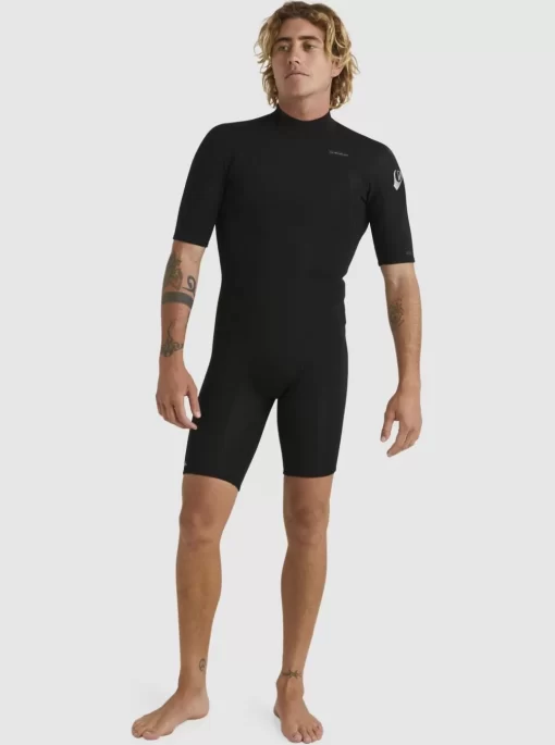 Mens Quiksilver Wetsuits | 2/2Mm Everyday Sessions Short Sleeve Back Zip Springsuit