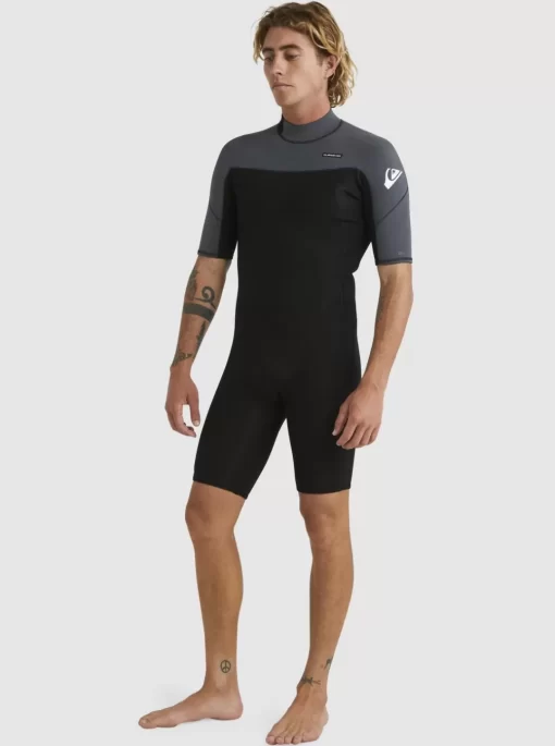 Mens Quiksilver Wetsuits | 2/2Mm Everyday Sessions Short Sleeve Back Zip Springsuit