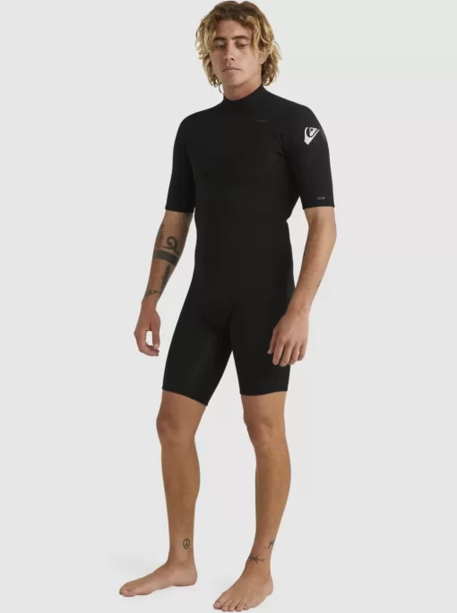 Mens Quiksilver Wetsuits | 2/2Mm Everyday Sessions Short Sleeve Back Zip Springsuit