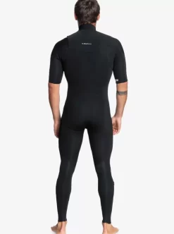 Mens Quiksilver Wetsuits | 2/2Mm Everyday Sessions Short Sleeve Chest Zip Springsuit