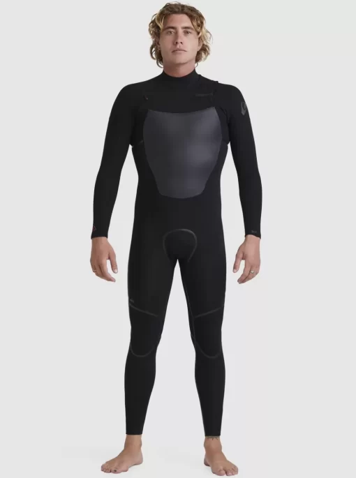 Mens Quiksilver Wetsuits | 3/2 Marathon Sessions Chest-Zip Wetsuit