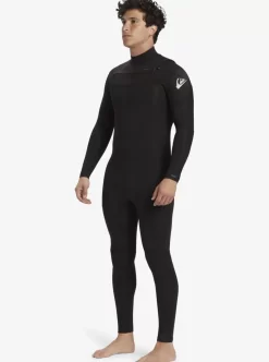 Mens Quiksilver Wetsuits | 4/3 Everyday Sessions Chest-Zip Wetsuit