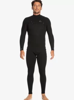 Mens Quiksilver Wetsuits | 4/3 Highline Chest Zip Wetsuit