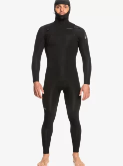 Mens Quiksilver Wetsuits | 5/4/3Mm Everyday Sessions Hooded Chest Zip Wetsuit