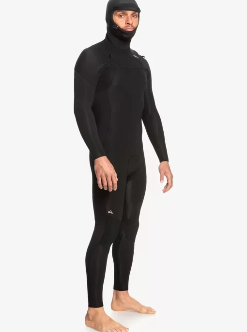 Mens Quiksilver Wetsuits | 5/4/3Mm Everyday Sessions Hooded Chest Zip Wetsuit