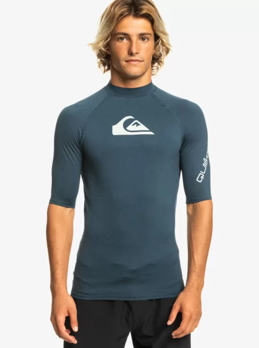 Mens Quiksilver Rashguards | All Time Short Sleeve Upf 50 Rashguard