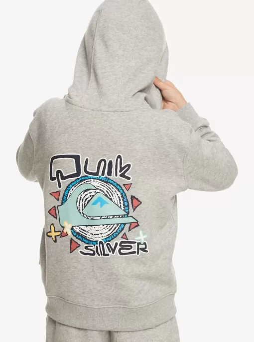 Boys Quiksilver Sweatshirts & Hoodies | Boy'S 2-7 Vintage Rising Lines Zip-Up Hoodie