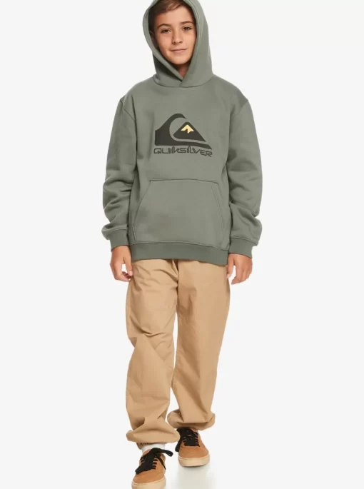 Boys Quiksilver Jackets | Boy'S 8-16 Big Logo Fleece Top