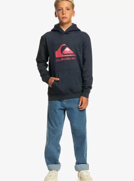 Boys Quiksilver Jackets | Boy'S 8-16 Big Logo Fleece Top