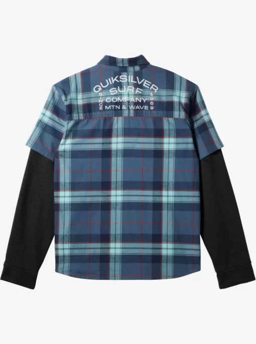 Boys Quiksilver Shirts | Boy'S 8-16 Check This Up Oversized Long Sleeve Shirt