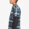 Boys Quiksilver Shirts | Boy'S 8-16 Check This Up Oversized Long Sleeve Shirt