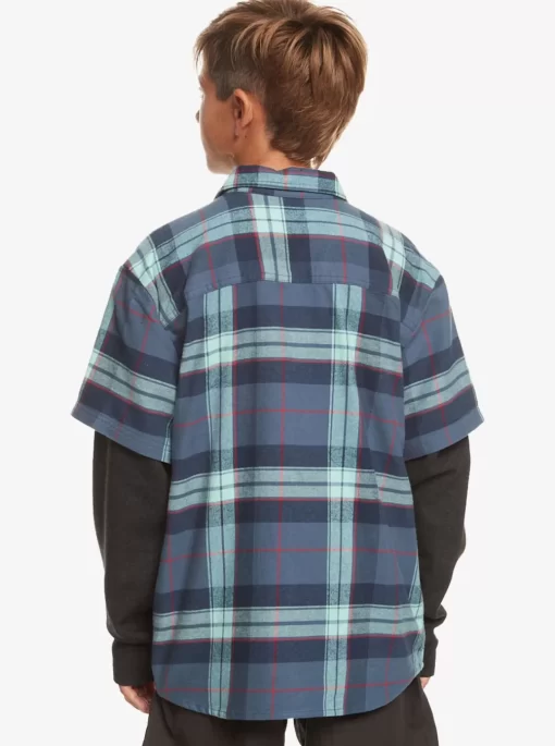 Boys Quiksilver Shirts | Boy'S 8-16 Check This Up Oversized Long Sleeve Shirt