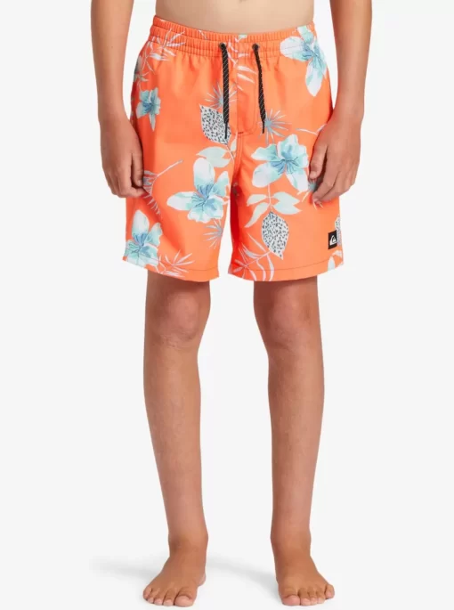 Mens Quiksilver Boardshorts | Boy'S 8-16 Everyday Mix Vl 15Nb Elastic Waist Shorts