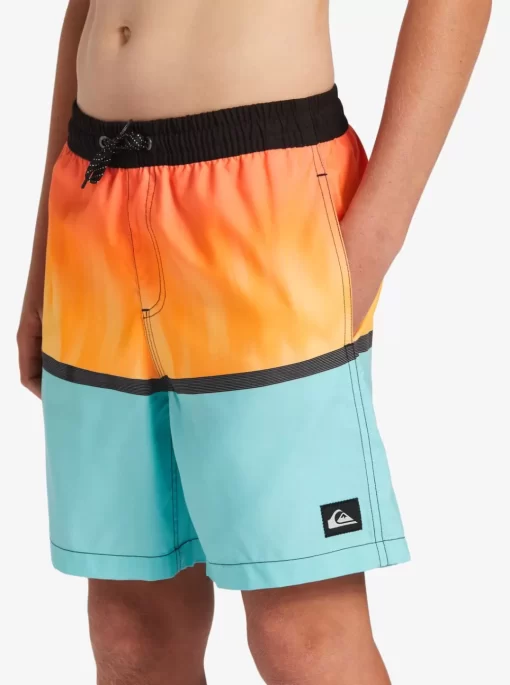 Mens Quiksilver Boardshorts | Boy'S 8-16 Everyday Mix Vl 15Nb Elastic Waist Shorts