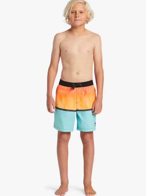 Mens Quiksilver Boardshorts | Boy'S 8-16 Everyday Mix Vl 15Nb Elastic Waist Shorts