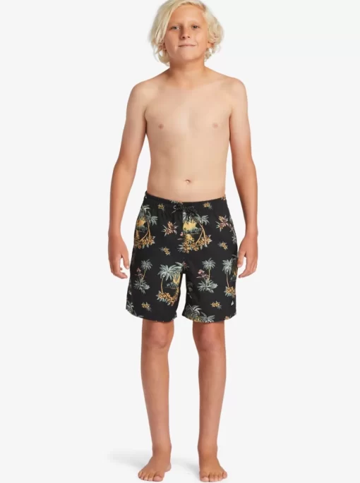 Mens Quiksilver Boardshorts | Boy'S 8-16 Everyday Mix Vl 15Nb Elastic Waist Shorts