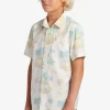 Boys Quiksilver Shirts | Boy'S 8-16 Palm Spritz Short Sleeve Woven Shirt