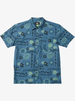 Boys Quiksilver Shirts | Boy'S 8-16 Radical Times Short Sleeve Woven Shirt