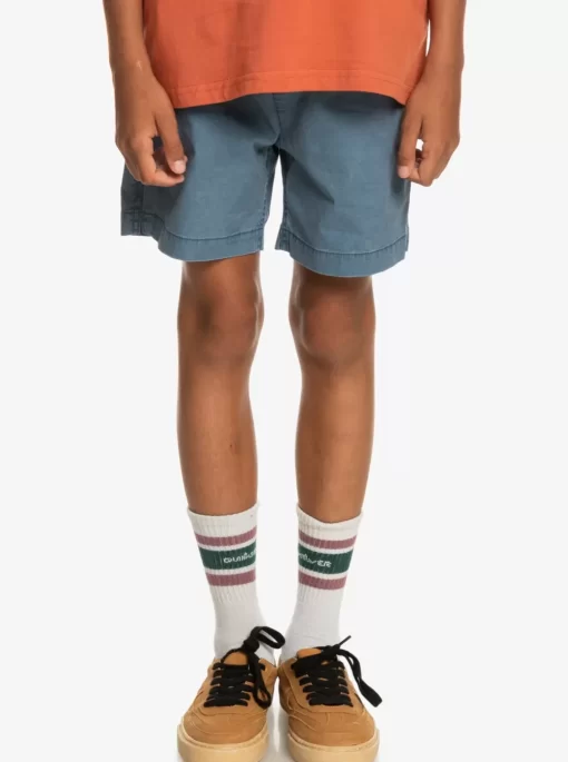 Boys Quiksilver Shorts | Boy'S 8-16 Taxer 15" Elastic Waist Shorts