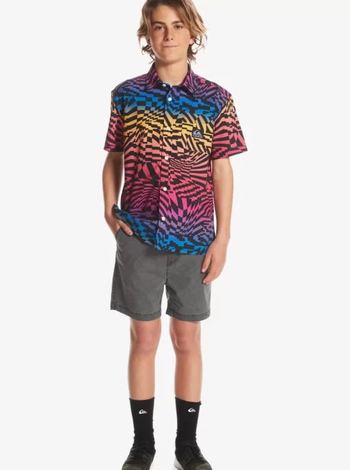 Boys Quiksilver Shorts | Boy'S 8-16 Taxer 15" Elastic Waist Shorts