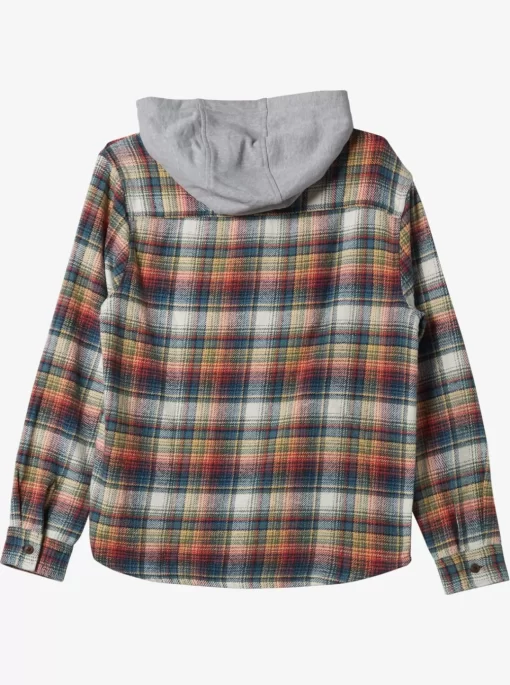 Mens Quiksilver Shirts & Polos | Briggs Hooded Flannel Long Sleeve Top