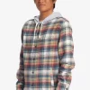 Mens Quiksilver Shirts & Polos | Briggs Hooded Flannel Long Sleeve Top