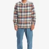 Mens Quiksilver Shirts & Polos | Briggs Hooded Flannel Long Sleeve Top