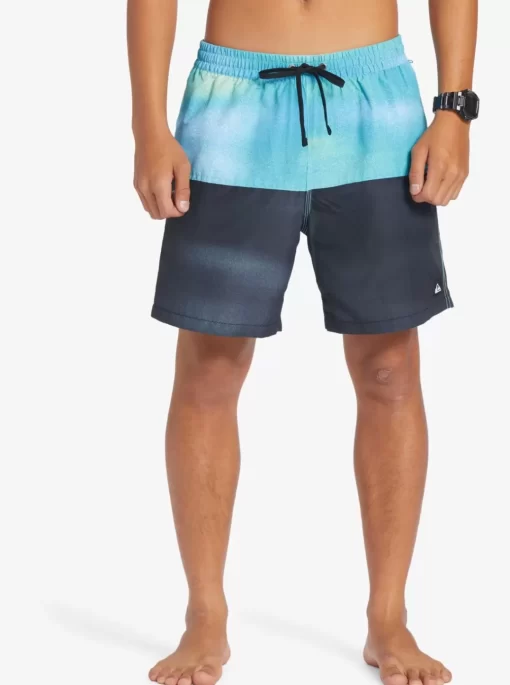 Mens Quiksilver Elastic Waist | Butt Logo 17" Volleys