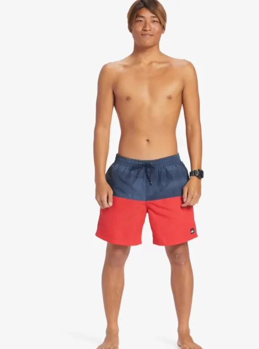 Mens Quiksilver Elastic Waist | Butt Logo 17" Volleys