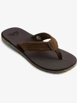 Mens Quiksilver Sandals | Carver Suede Recycled Sandals