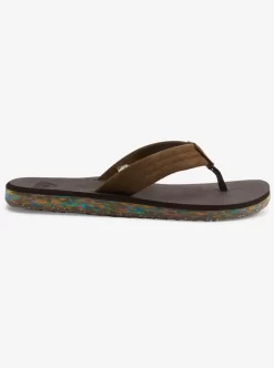 Mens Quiksilver Sandals | Carver Suede Recycled Sandals