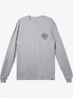 Mens Quiksilver Tees | Circled Script Long Sleeve T-Shirt