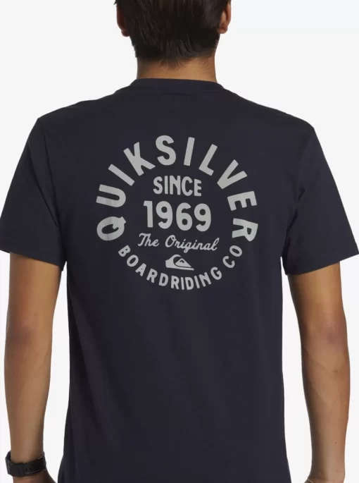 Mens Quiksilver Tees | Circled Script T-Shirt