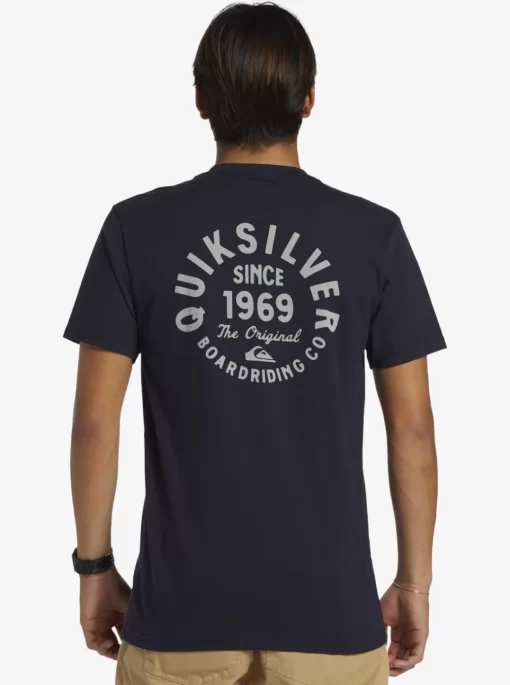 Mens Quiksilver Tees | Circled Script T-Shirt