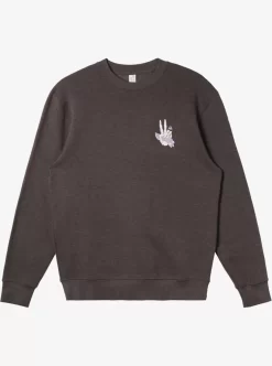 Mens Quiksilver Sweatshirts & Hoodies | E Peace Out Crew Neck Sweatshirt