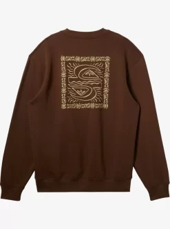 Mens Quiksilver Sweatshirts & Hoodies | E Peace Out Crew Neck Sweatshirt