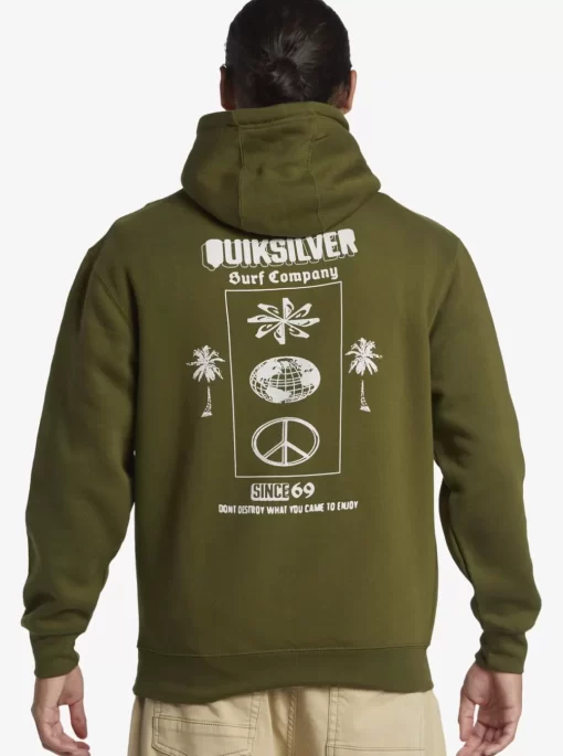 Mens Quiksilver Sweatshirts & Hoodies | E Rockin Hoodie Pullover Sweatshirt