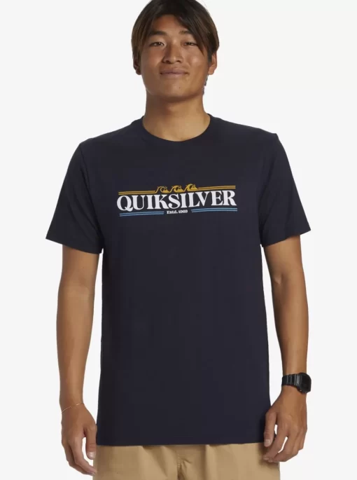 Mens Quiksilver Tees | Gradient Lines T-Shirt