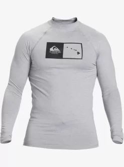 Mens Quiksilver Rashguards | Hawaii Double Down Upf 50 Long Sleeve Surf Tee