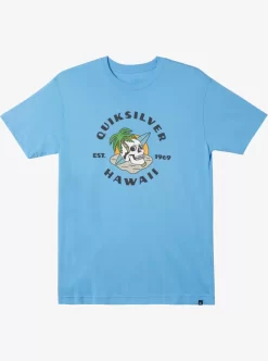 Mens Quiksilver Tees | Hawaii Palm And Skull T-Shirt