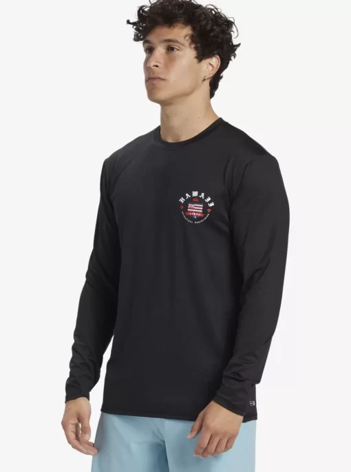 Mens Quiksilver Rashguards | Hawaii Royalty Upf 50 Long Sleeve Surf Tee