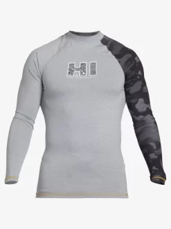 Mens Quiksilver Rashguards | Hi Island Rush Long Sleeve Upf 50 Rashguard