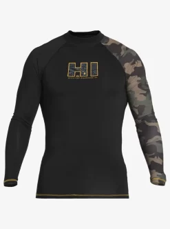 Mens Quiksilver Rashguards | Hi Island Rush Long Sleeve Upf 50 Rashguard