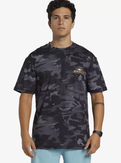 Mens Quiksilver Rashguards | Hi Royalty Surf Short Sleeve Upf 50 Surf T-Shirt