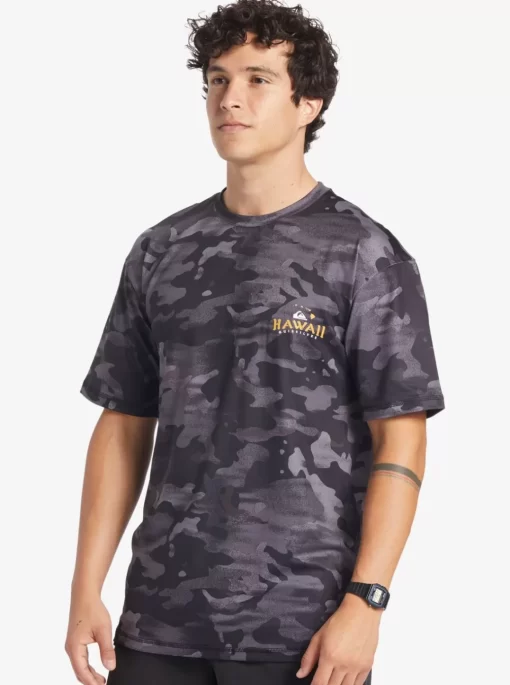 Mens Quiksilver Rashguards | Hi Royalty Surf Short Sleeve Upf 50 Surf T-Shirt
