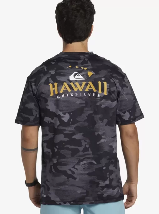 Mens Quiksilver Rashguards | Hi Royalty Surf Short Sleeve Upf 50 Surf T-Shirt