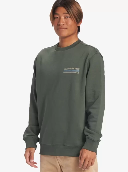 Mens Quiksilver Shirts & Polos | No Control Crew Fleece Crew Neck Sweatshirt